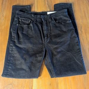 Rag and Bone Size 26 Black High Rise Ankle Skinny Jeans